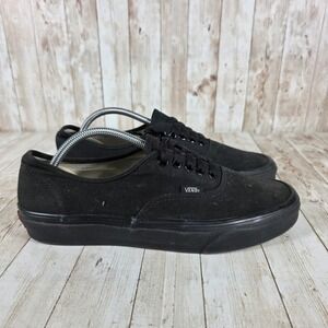 Vans Authentic Lo Pro Black Sneakers‎ Canvas Shoes Classic Mens 10.5